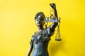 Statuette of Themis the ancient Greek goddess of justice Royalty Free Stock Photo