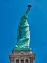 Statue liberty side view against clear blue sky Royalty Free Stock Photo