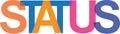 status colorful word on white Royalty Free Stock Photo