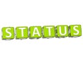 Status Cube text Royalty Free Stock Photo