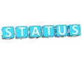Status Cube text Royalty Free Stock Photo