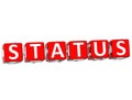 Status Cube text Royalty Free Stock Photo