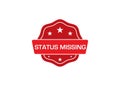 Status Missing label sticker,Status Missing Badge Sign Royalty Free Stock Photo