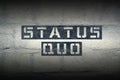 Status quo GR