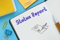 Status Report sign on the sheet