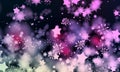Happy Holidays with Christmas snow flakes with stars Royalty Free Stock Photo