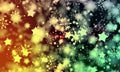 Happy Holidays with Christmas snow flakes with stars Royalty Free Stock Photo