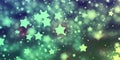 Christmas holidays, Merry christmas, star shines, snow flakes Christmas balls blur stars blurry snow flakes Royalty Free Stock Photo