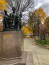 Abraham Lincoln statute in downtown Indy park Royalty Free Stock Photo