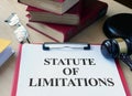 Statute of limitations SOL is shown using the text as business and legal concept Royalty Free Stock Photo