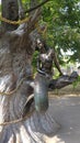 Statute of Mermaid in Moscow park