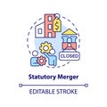 Statutory merger concept icon