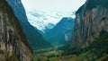 Staubbach Fall in Lauterbrunnen Valley Royalty Free Stock Photo