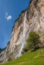 Staubbach Falls near Lauterbrunnen, Switzerland Royalty Free Stock Photo