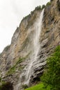 Staubbach waterfall in Lauterbrunen, Switzerland