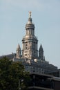 Staue on top of Manhattan Municipal building in NYC.