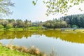 Stausee in the hills at the German town of Gerolstein, Germany