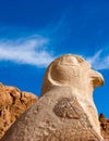 Staute of Nekhbet guarding the Hatshepsut temple