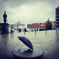 Stavanger City, Norway in a raining day