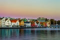 Stavanger at dusk Royalty Free Stock Photo