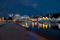 Stavanger by night Royalty Free Stock Photo