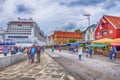 Stavanger, Norway city center and cruise ship