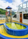 Swimming pool on board the cruise ship Costa Magica of Costa Cruises