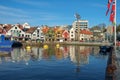 Stavanger, Norway - May 8th 2017: the inner harbour of the port of Stavanger. Royalty Free Stock Photo