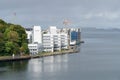 Waterfront properties in Stavanger harbor in Norway