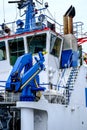 Blue Work or Tug Boat Vessel Moored Stavanger Harbour Royalty Free Stock Photo