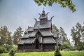 Stave church in Oslo Folkemuseum in Norway Royalty Free Stock Photo