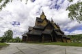 Stave Church at Heddal with Sky