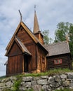 Stave church in Norway Garmo standing in Maihaugen, Lillyhammer from the 1200s Royalty Free Stock Photo