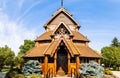 Stave church of Norwegian design found in Minot, North Dakota Royalty Free Stock Photo