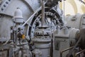 Close up of a portion of a generator at the historic Stave Falls hydroelectric museum