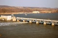 Staved Rock Dam on the Illinois River Royalty Free Stock Photo