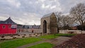 Stavelot abbey on a cloudy day Royalty Free Stock Photo