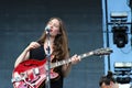 The Staves in concert at Eaux Claires Festival Royalty Free Stock Photo