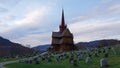 Wooden Stave church of Ringebu in Norway Royalty Free Stock Photo