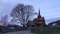 Wooden Stave church of Ringebu in Norway Royalty Free Stock Photo