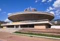 Stavropol, Russia - April 28, 2019: Stavropol City Circus, Soviet modernism era brutalism building