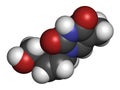 Stavudine d4T HIV drug molecule. Thymidine analog that blocks reverse-transcriptase.