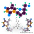 Stavudine (Sanilvudine, Zerit) molecule structure