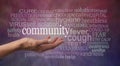 Stay Calm in the Community Covid-19 Pandemic Word Cloud Royalty Free Stock Photo