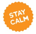 Stay calm stamp on white Royalty Free Stock Photo