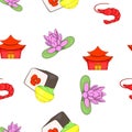 Stay in China pattern, cartoon style