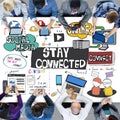 Stay Connected Freindship Relationship Social Concept Royalty Free Stock Photo