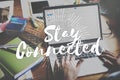 Stay Connected Friendship Internet Relationship Concept Royalty Free Stock Photo