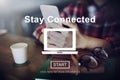 Stay Connected Interact Network Sharing Social Concept Royalty Free Stock Photo