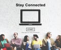 Stay Connected Interact Network Sharing Social Concept Royalty Free Stock Photo